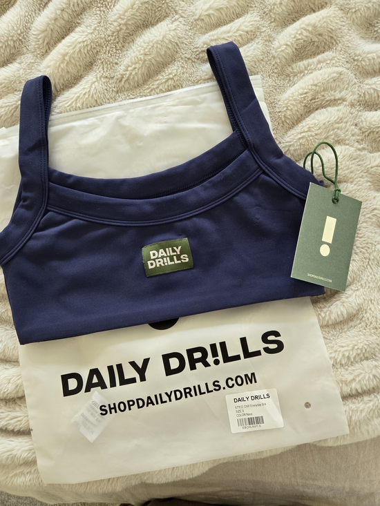 Daily Drills Other - Daily Drills Navy and Green Logo Fitness Bra